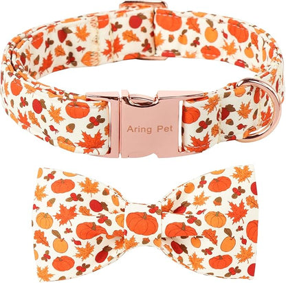 ARING PET Fall Dog Collar-Cute Halloween Dog Collar with Bow