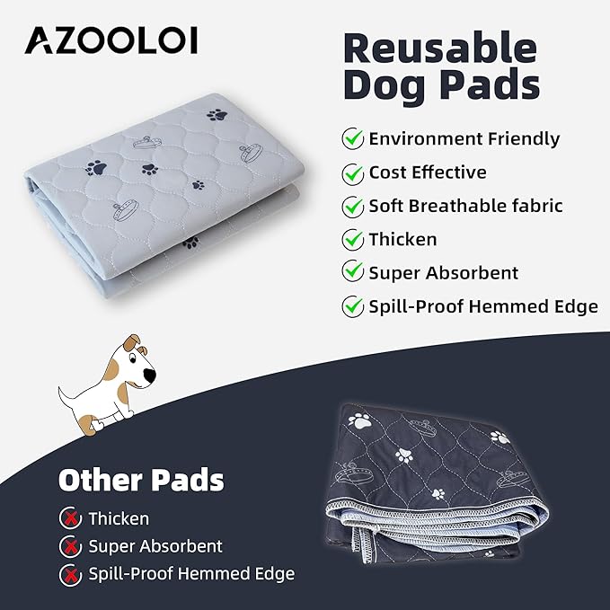 Reusable Pet Pee Pads 4 Pack 18"x24" Ultra-Absorbent
