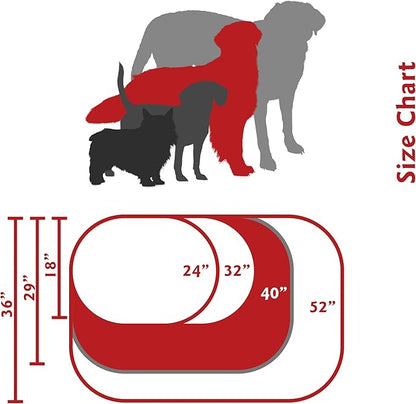 40 inch Red & Sherpa Bagel Dog Bed By Majestic Pet Products