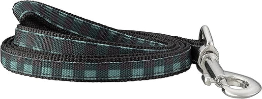 Dog Leash, Green Buffalo Check, Medium