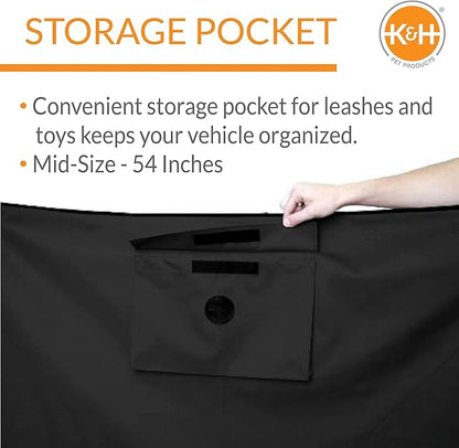 K&H Pet Products Deluxe Car Seat Saver Black Standard/Mid-Size 54 Inches