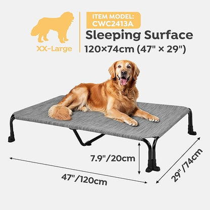 Veehoo Elevated Dog Bed 47" x 29", Black