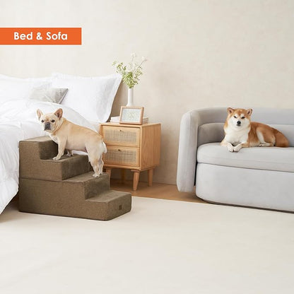 EHEYCIGA Dog Stairs for Bed 20”H 4-Step Extra