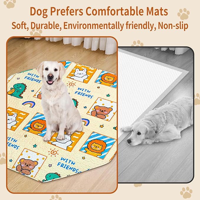 PJYucien Reusable Pee Pads for Dogs 24'' Per 62'' Diagonal 24'' Width 8 Panels