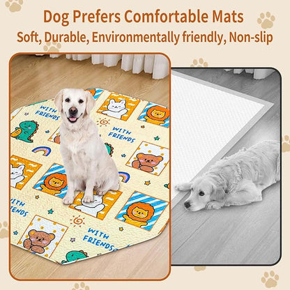 PJYucien Reusable Pee Pads for Dogs 24'' Per 62'' Diagonal 24'' Width 8 Panels