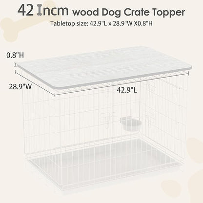 Dog Crate Topper Wood for 42 inch Cages