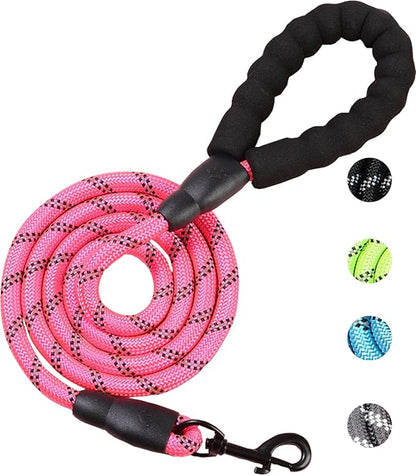 PETANK Slip Leads for Dogs 5 FT with Soft Padded Handle 5FT*1/2")