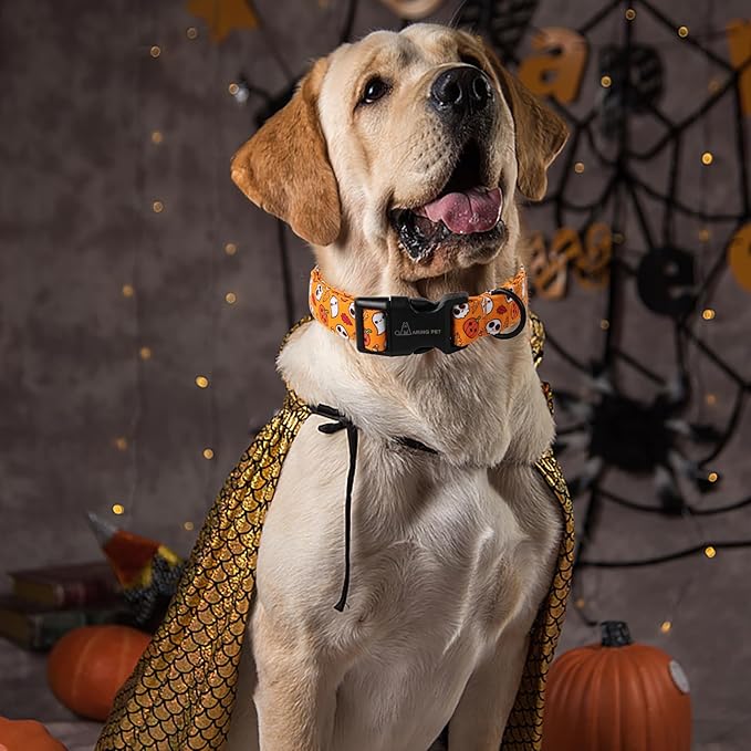 ARING PET Halloween Dog Collar-Cotton Cute Pumpkin Dog Collar