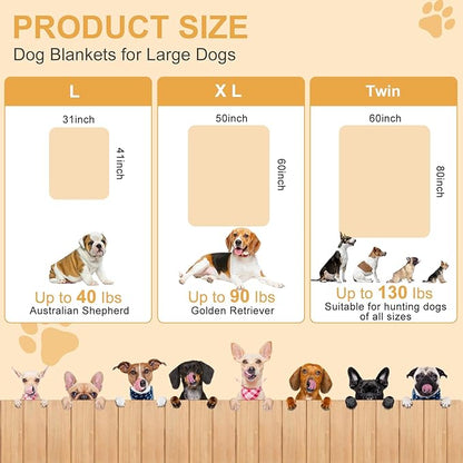 1 Pack 3 Dog Blanket, 31x41Inch Upgraded Dog Cat Fleece Blanket Washable, Dog Blanket Soft Pet Throw Cover for Kennel Bed, Cute Paw Pattern, Pet Blanket, Medium Small Dogs, Grey