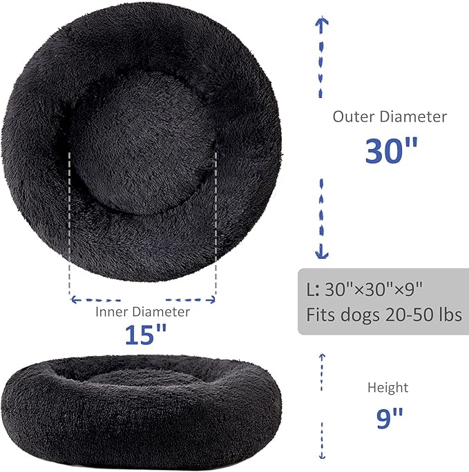 Washable Dog Round Bed Large Dogs