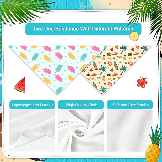 Summer Dog Bandanas Hawaiian Dog Bandanas for Dogs