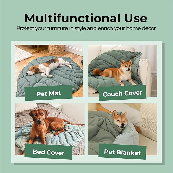 Dog Blanket Mat for Dogs Cats 42×56" Leaf