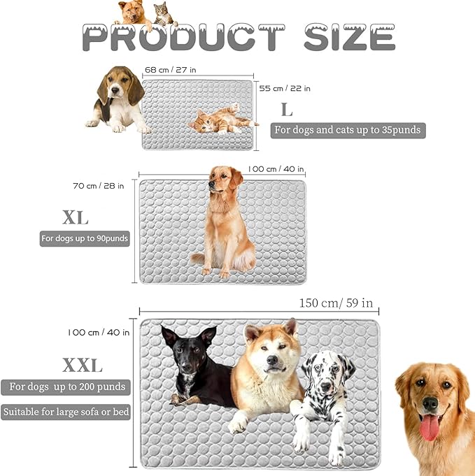 MICROCOSMOS Summer Cooling Mat & Sleeping Pad- Water Absorption Top 40" x 28")