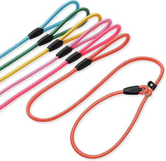6pcs Slip Lead Dog Leash for Dogs no Pull 5FTStrong Rope Dogs(6 Colors)