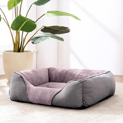 MIXJOY Washable Pet Beds for Dogs and Cats (20x19in, Grey)