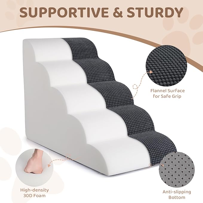 Dog Stairs for High Beds 5-Step Dog