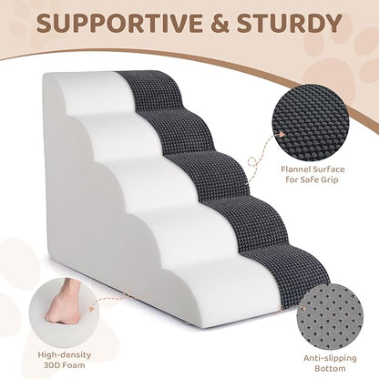 Dog Stairs for High Beds 5-Step Dog