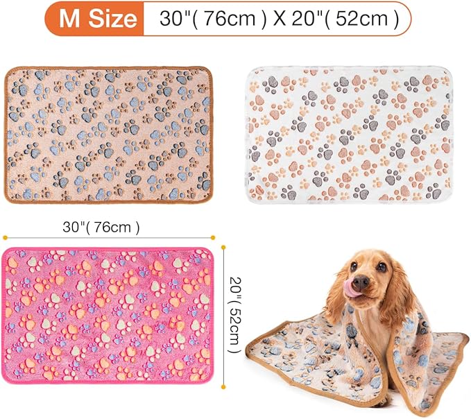 Pet Soft 1 Pack 3 Blankets Dog Blankets Medium 3 Pack 3M)