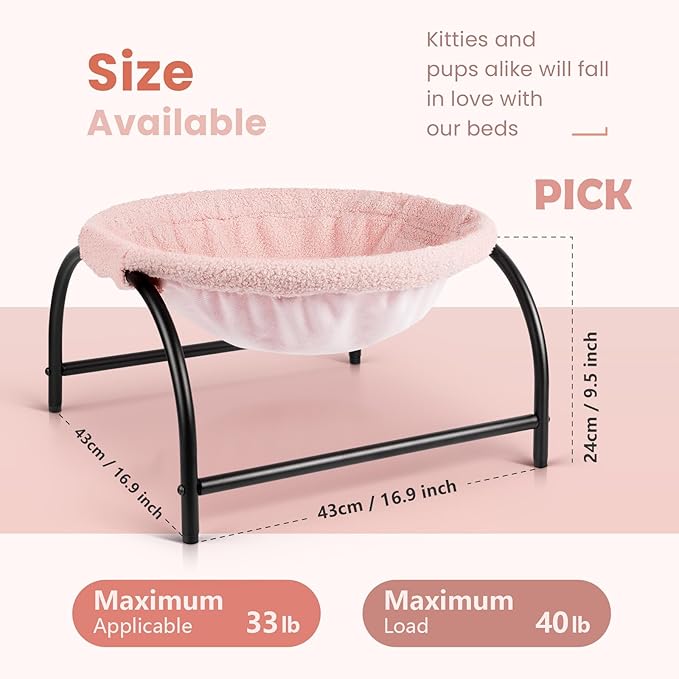 Cat Bed Dog Bed Pet Hammock Bed Cat Sleeping Cat Supplies Pet Supplies Whole Wash Stable 16.9 in 16.9 in 9.5 in