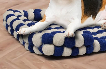 Felt Ball Dog Bed Wool Bed for Cats and Kittens Fabric Pet Beds Luxury Cat Dog Bed