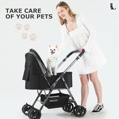SWITTE Dog Stroller for Small Medium Dogs 4 Universal
