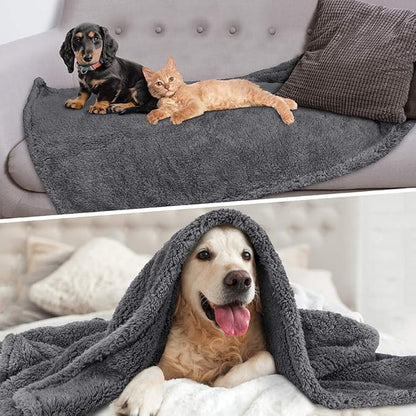 PetAmi Fluffy Waterproof Dog Blanket for Small Medium Dogs 29x40)