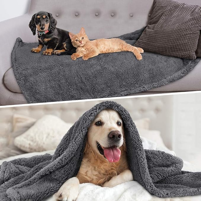 PetAmi Fluffy Waterproof Dog Blanket for Small Medium Dogs 24x32)