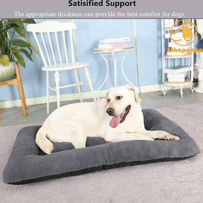 42 Inch Dog Bed for Crate or Cage Washable,Crate Beds for Large Dogs Size Up to 80 lbs, Dog Kennel Mats for Crates Ultra Soft with Anti-Slip Bottom Pet Sleeping Pad,42 x 28 Dark Grey