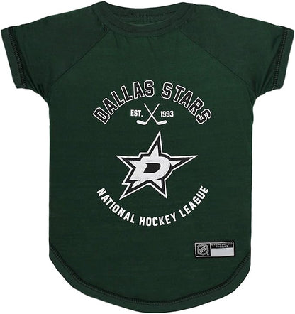 NHL Dallas Stars Tee Shirt for Dogs & Cats, Medium. - Are You A Hockey Fan? Let Your Pet Be An NHL Fan Too!