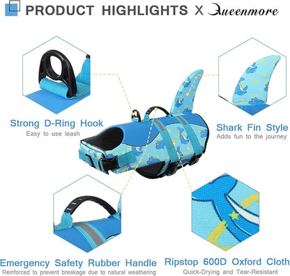 Queenmore Shark Dog Life Jacket