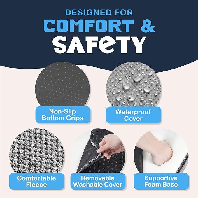 PAWZY Foam Pet Stairs for Bed 3-Tier Dog