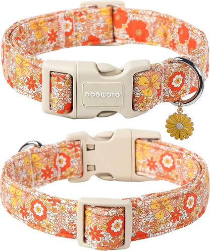 DOGWONG Fall Flower Dog Collar- Cute Flower Dog