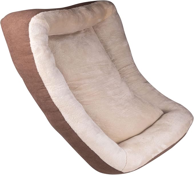 Happycare Textiles Rectangle Brown low bumper pet bed 40 x 30 inches,