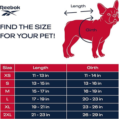 Reebok Dog Hoodie – Fleece Dog Sweater with Leash Hole