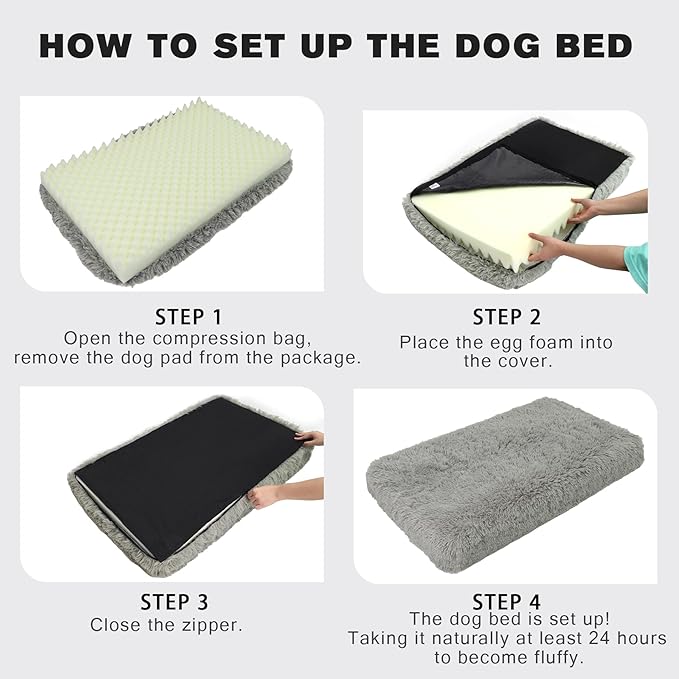 MIHIKK Large Dog Bed 35x22 inch,