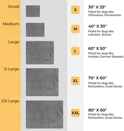 Veehoo Fluffy Fleece Dog Blanket 30x40 inch,Grey