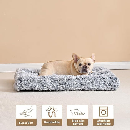 EHEYCIGA Fluffy Dog Crate Bed for Medium Dogs