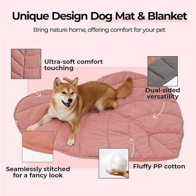 Dog Blanket Mat for Dogs Cats 47×43" Leaf