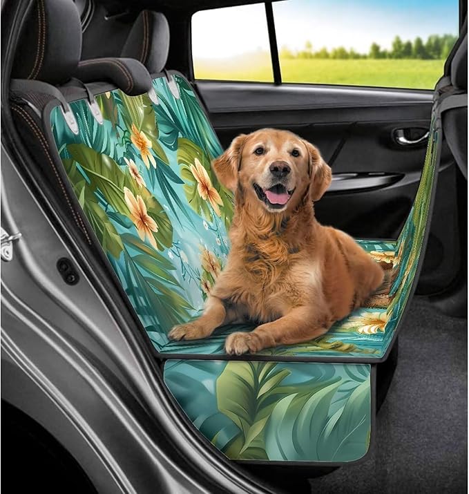 AFPANQZ Tropical Leaves Sloth Car Seat Cover Waterproof