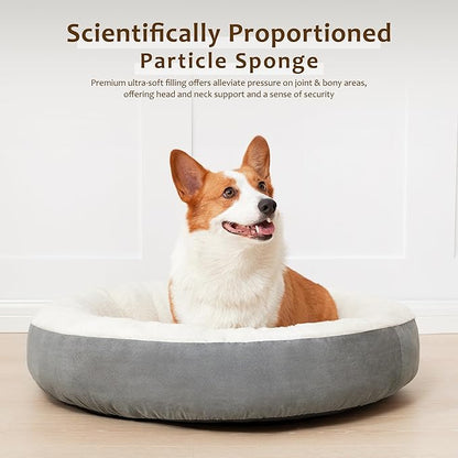 Love's cabin Round Donut Cat and Dog Cushion Bed 25in Pet