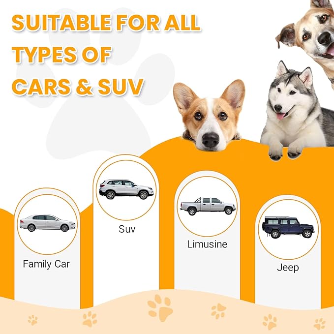 Hard Bottom Car Seat Cover for Dogs