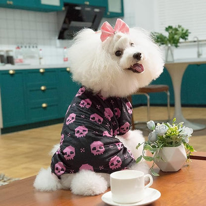 CuteBone Dog Halloween Pajamas Skull Clothes Soft Puppy P248M