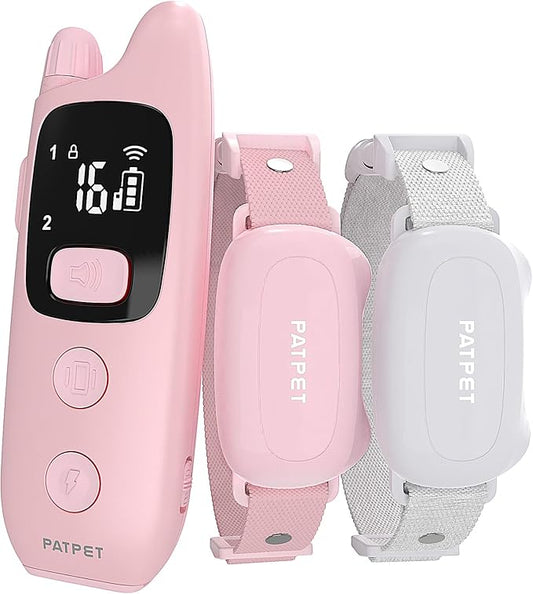 PATPET Dog Training Collar with Remote 2 Dogs 16 Levels