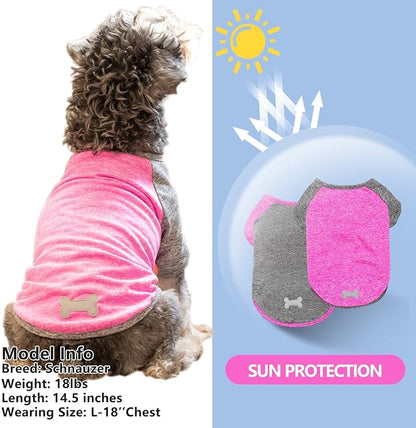 KYEESE Dog Shirts Quick Dry 2 Pack Breathable