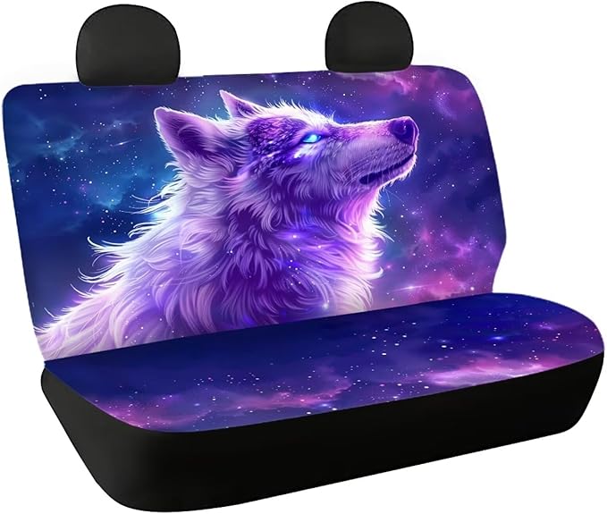 WELLFLYHOM Purple Car Accessories Rear Bench Seat Cover