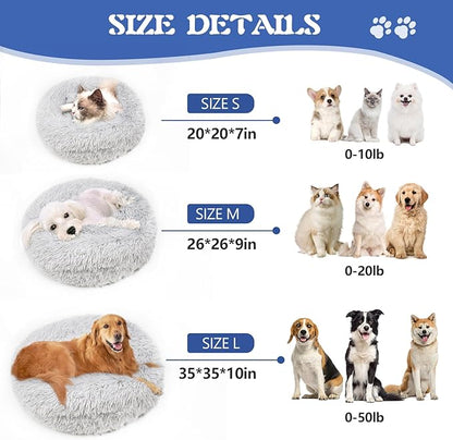 ShinHye Large Dog Bed Cat Bed Dog Bed with Blanket Plush Fluffy Hooded Dog Bed