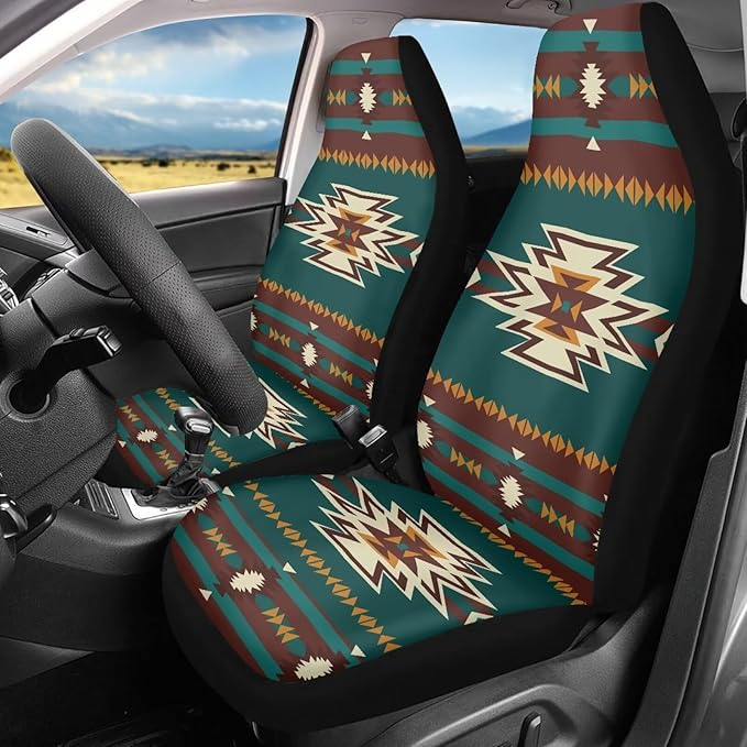 Tribal Aztec Seat Covers for Cars Front Seat