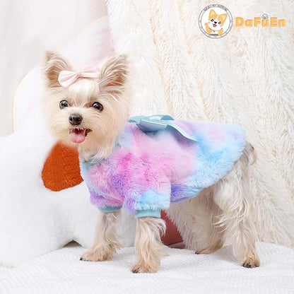 Dog Sweaters for Small Dogs Girl Boy Winter Tie-Dye Puppy Sweater Warm Pet Clothes Outfits for Chihuahua Yorkie Shih Tzu Teacup Cold Weather Dog Coat Spring Cat Apparel (Small 2)