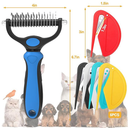 XANGNIER Pet Grooming Brush and Knotting Comb Tools 2024 Multifunctional Supplies,6 Pcs