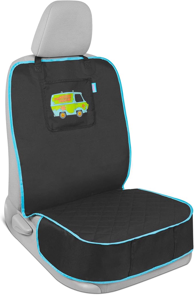 BDK Scooby Doo Dog Car Seat Cover for Front Seat – Dog Seat Protector with Storage Pocket